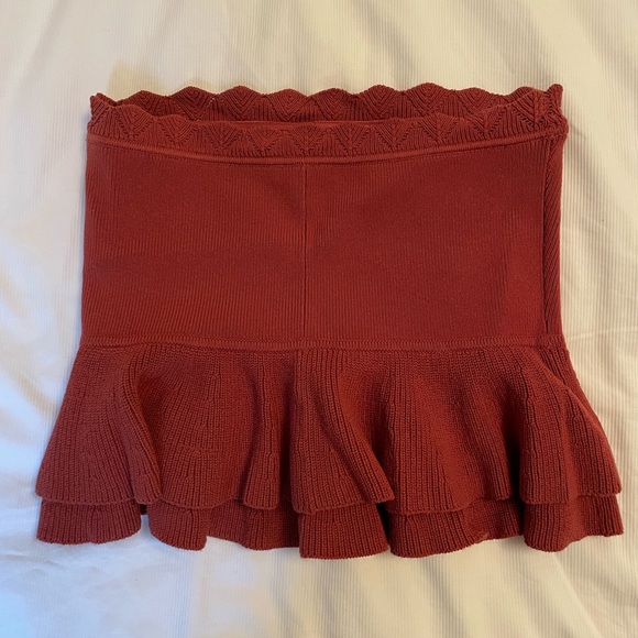 Club Monaco knit tube top w/ruffle detailing - Picture 2 of 3